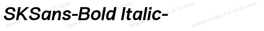 SKSans-Bold Italic字体转换